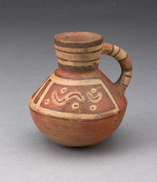 Miniature Handled Bottle with Abstract Motifs, A.D. 600/1000. Creator: Unknown