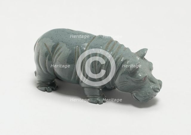 Miniature Hippopotamus, Saint Petersburg, c. 1890/00. Creator: Fabergé Workshop.