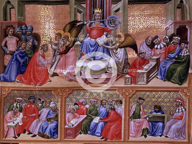 Miniature in 'Codex Justinian Institutiones Feodorum et Alia', illuminated manuscript, c. 1300, a…