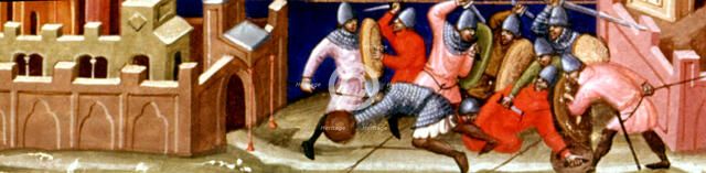 Miniature in 'Codex Justinian Institutiones Feodorum et Alia', illuminated manuscript, c. 1300, d…