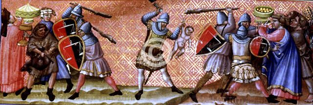 Miniature in 'Codex Justinian Institutiones Feudorum et Alia', illuminated manuscript, c. 1300, w…