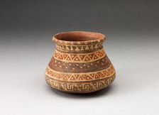 Miniature Jar with Rows of Geometric Motifs, A.D. 1450/1532. Creator: Unknown