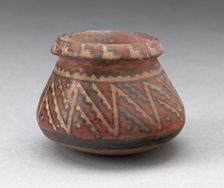 Miniature Jar with Textile-Like Geometric Pattern, A.D. 1450/1532. Creator: Unknown