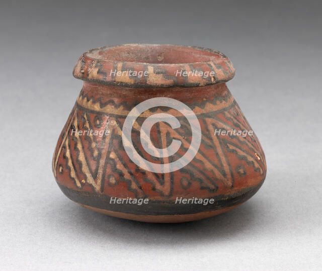 Miniature Jar with Textile-Like Geometric Pattern, A.D. 1450/1532. Creator: Unknown.