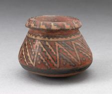 Miniature Jar with Textile-Like Geometric Pattern, A.D. 1450/1532. Creator: Unknown