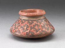 Miniature Jar with Textile Pattern or Abstract Fish Motifs, A.D. 1450/1532. Creator: Unknown