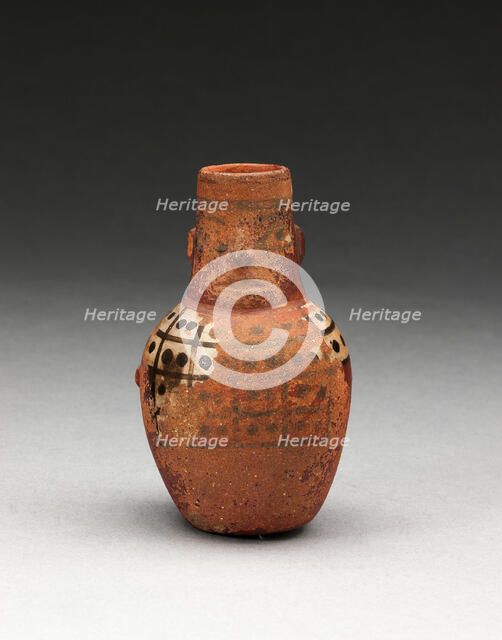 Miniature Jar in the Form of a Figure Wearing a Tunic, A.D. 600/1000. Creator: Unknown.