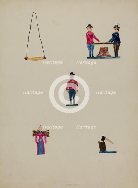 Miniature Lumber Camp, c. 1937. Creator: Alfonso Moreno.