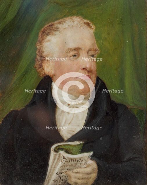 Miniature portrait of a man, 1825. Creator: Unknown.