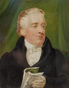 Miniature portrait of a man, 1825. Creator: Unknown