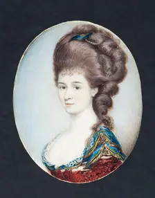Miniature Portrait of a Woman, 18th century. Creator: Unknown