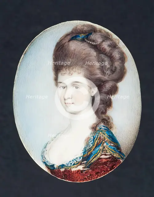 Miniature Portrait of a Woman, 18th century. Creator: Unknown.
