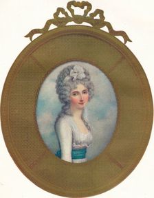 Miniature Portrait of Katherine, Lady Manners, Later Lady Huntingtower, 1787, (1907). Artist: Richard Cosway
