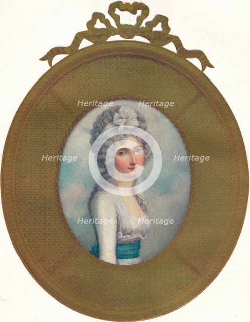Miniature Portrait of Katherine, Lady Manners, Later Lady Huntingtower, 1787, (1907). Artist: Richard Cosway