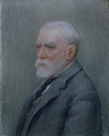 Miniature Portrait of Sir Edward J. Poynter, Bt., P.R.A., 1909. Creator: Lilian Burns