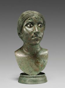 Miniature Portrait Bust of a Woman, 25 B.C.-A.D. 25. Creator: Unknown