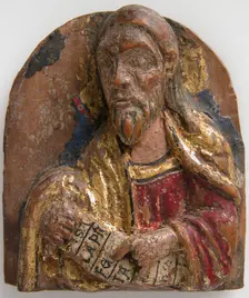 Miniature Relief of Hebrew Prophet Isaiah with Scroll, 1200-1225. Creator: Unknown