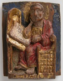 Miniature Relief of Saint Mark at His Writing Table, ca. 1200-1225. Creator: Unknown
