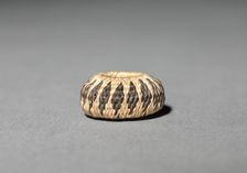 Miniature Round Basket, late 1800s-early 1900s. Creator: Unknown