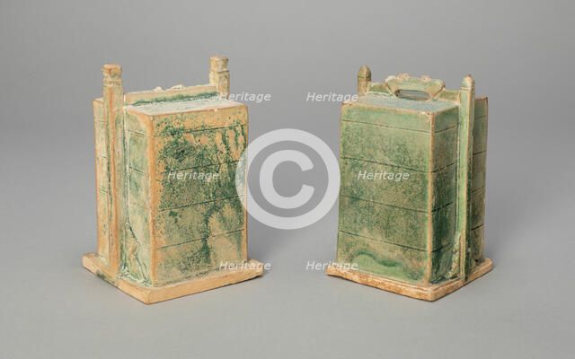 Miniature Stacked Boxes Simulating Food Containers (Mingqi), Ming dynasty (1368-1644). Creator: Unknown.