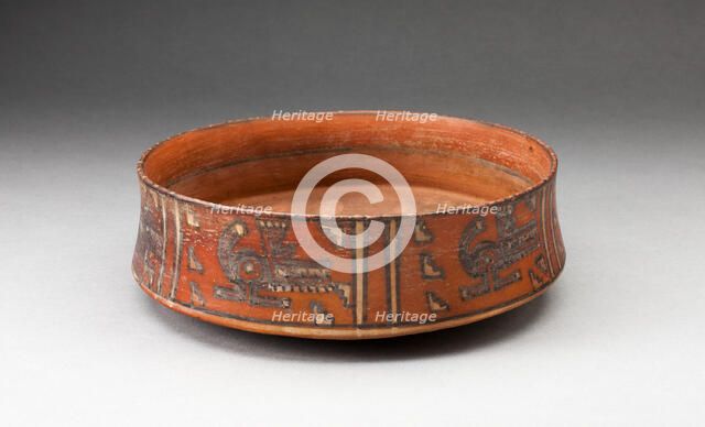Miniature Straight-sided Bowl with Abstract Aligator Motif, A.D. 1450/1532. Creator: Unknown.