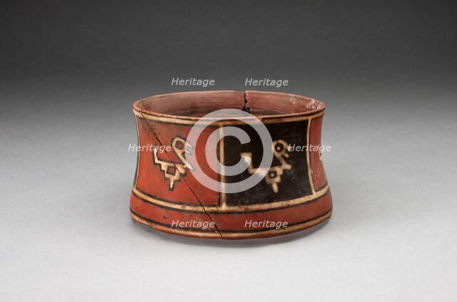 Miniature Straight-sided Bowl with Abstract Bird Motifs, A.D. 1450/1532. Creator: Unknown.