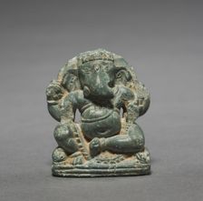 Miniature Seated Ganesa, c. 700s. Creator: Unknown