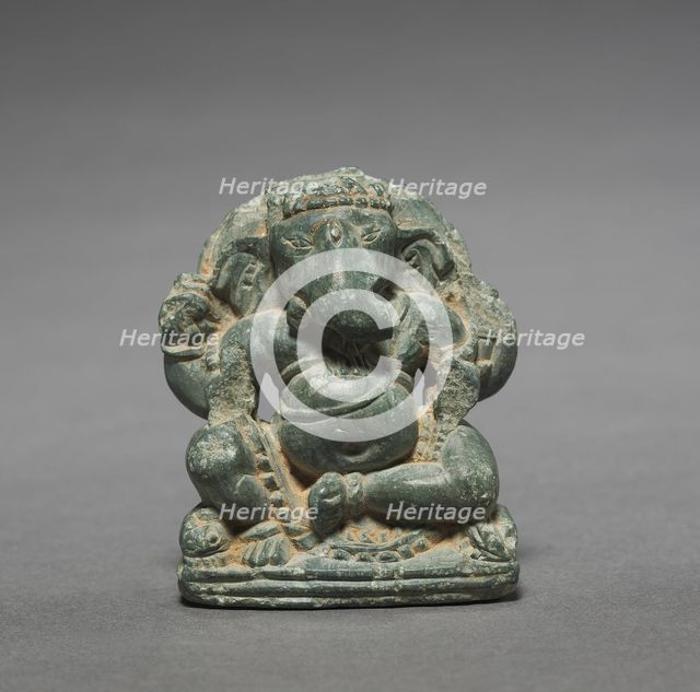 Miniature Seated Ganesa, c. 700s. Creator: Unknown.