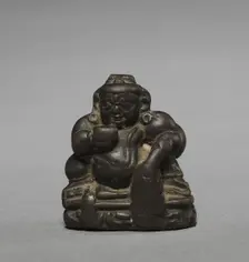 Miniature Seated Kubera, 800s-900s. Creator: Unknown