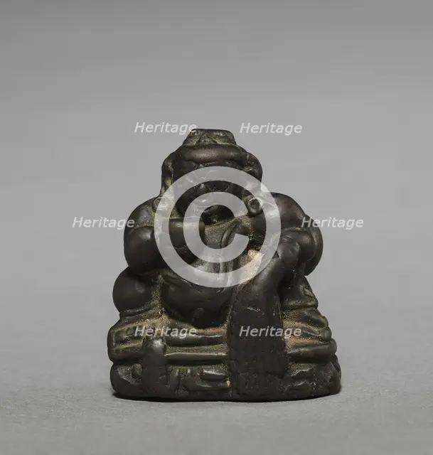Miniature Seated Kubera, 800s-900s. Creator: Unknown.