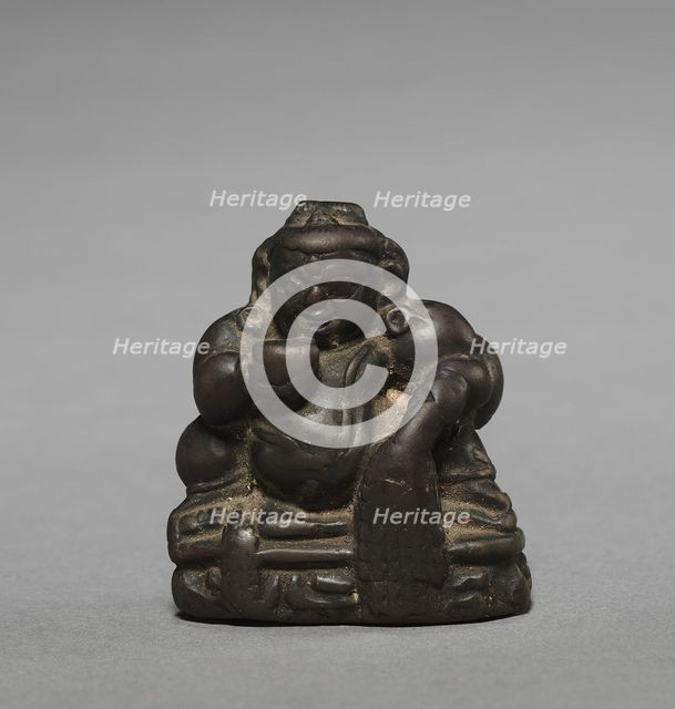 Miniature Seated Kubera, 800s-900s. Creator: Unknown.