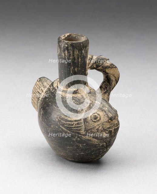 Miniature Spout Vessel in the Form of a Fish with a Rope-shaped Handle, A.D. 1000/1400. Creator: Unknown.