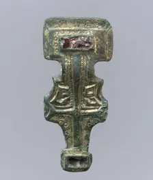 Miniature Square-Headed Brooch, Anglo-Saxon, first half 6th century. Creator: Unknown