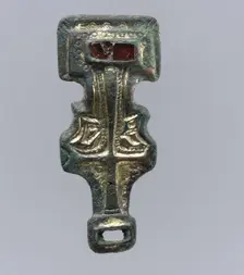 Miniature Square-Headed Brooch, Anglo-Saxon, first half 6th century. Creator: Unknown