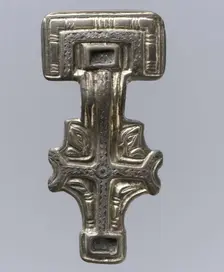 Miniature Square-Headed Brooch, Anglo-Saxon, first half 6th century. Creator: Unknown