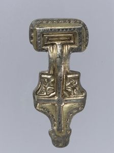 Miniature Square-Headed Brooch, Anglo-Saxon, first half 6th century. Creator: Unknown