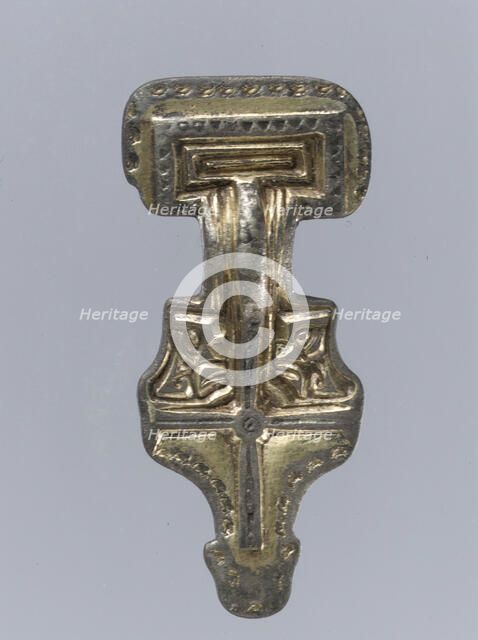 Miniature Square-Headed Brooch, Anglo-Saxon, first half 6th century. Creator: Unknown.
