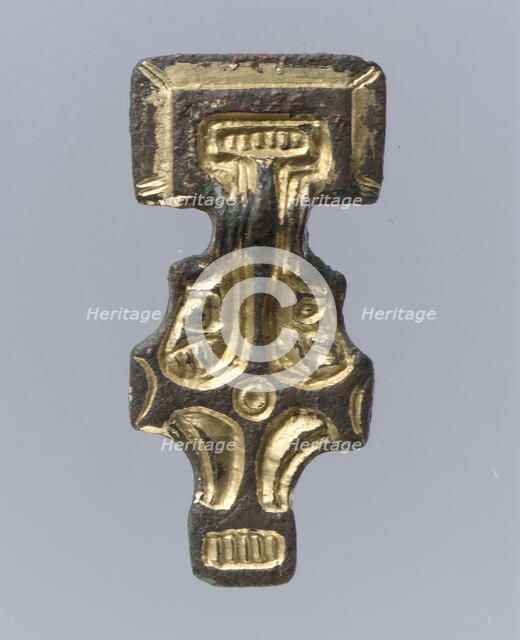 Miniature Square-Headed Brooch, Anglo-Saxon, first half 6th century. Creator: Unknown.