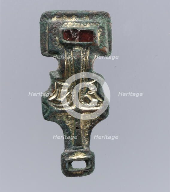 Miniature Square-Headed Brooch, Anglo-Saxon, first half 6th century. Creator: Unknown.