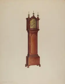 Miniature Tall Clock, c. 1938. Creator: Isadore Goldberg