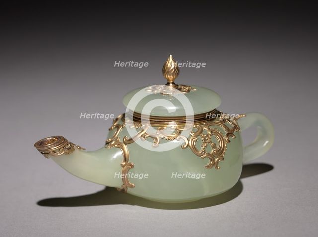 Miniature Teapot, before 1896. Creator: House of Fabergé (Russian, 1842-1918); Mikhail Evlampievich Perkhin (Russian, 1860-1903).