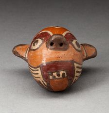 Miniature Vessel in the Form of a Feline Head, 180 B.C./A.D. 500. Creator: Unknown
