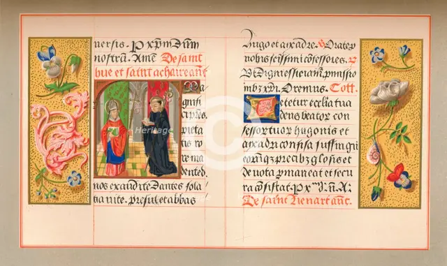 Miniature with floral borders, (1849). Creator: Kellerhoven.