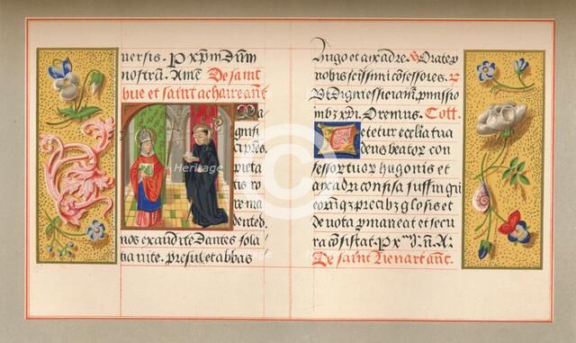 Miniature with floral borders, (1849). Creator: Kellerhoven.