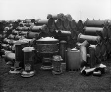 Ministry of Munitions Surplus Store, Canning Town, London, January 1919. Artist: H Bedford Lemere