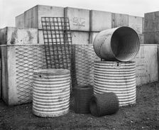 Ministry of Munitions Surplus Store, Canning Town, London, January 1919. Artist: H Bedford Lemere