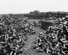 Ministry of Munitions Surplus Store, Canning Town, London, January 1919. Artist: H Bedford Lemere