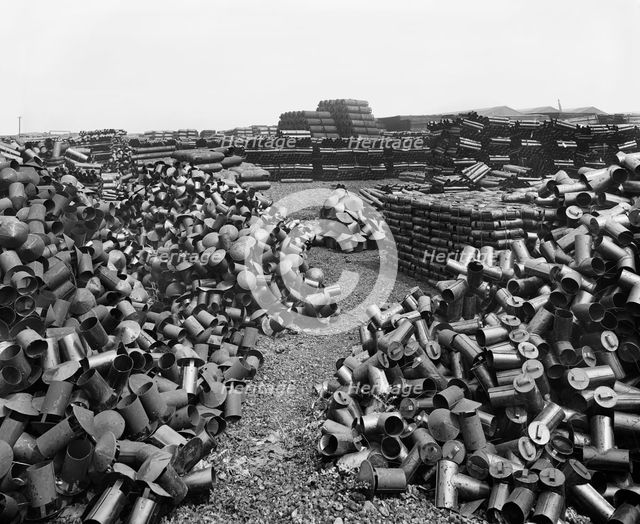 Ministry of Munitions Surplus Store, Canning Town, London, January 1919. Artist: H Bedford Lemere.