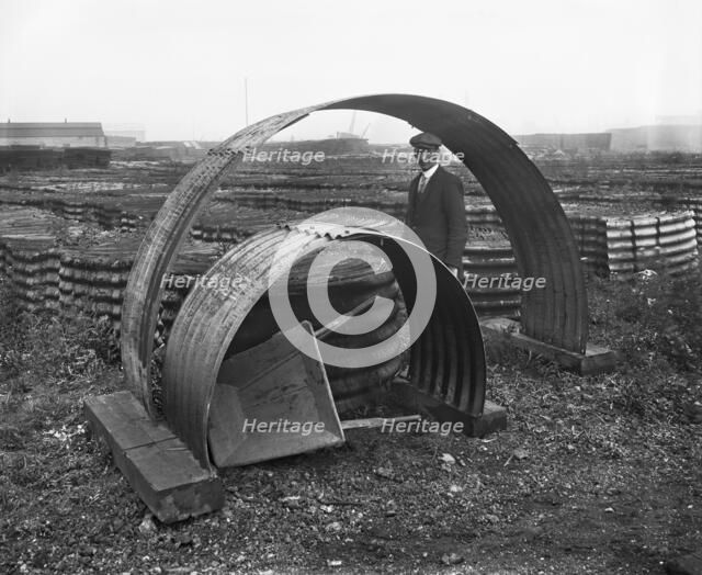 Ministry of Munitions Surplus Store, Canning Town, London, January 1919. Artist: H Bedford Lemere.