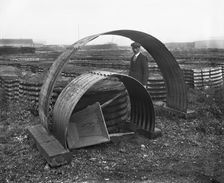 Ministry of Munitions Surplus Store, Canning Town, London, January 1919. Artist: H Bedford Lemere